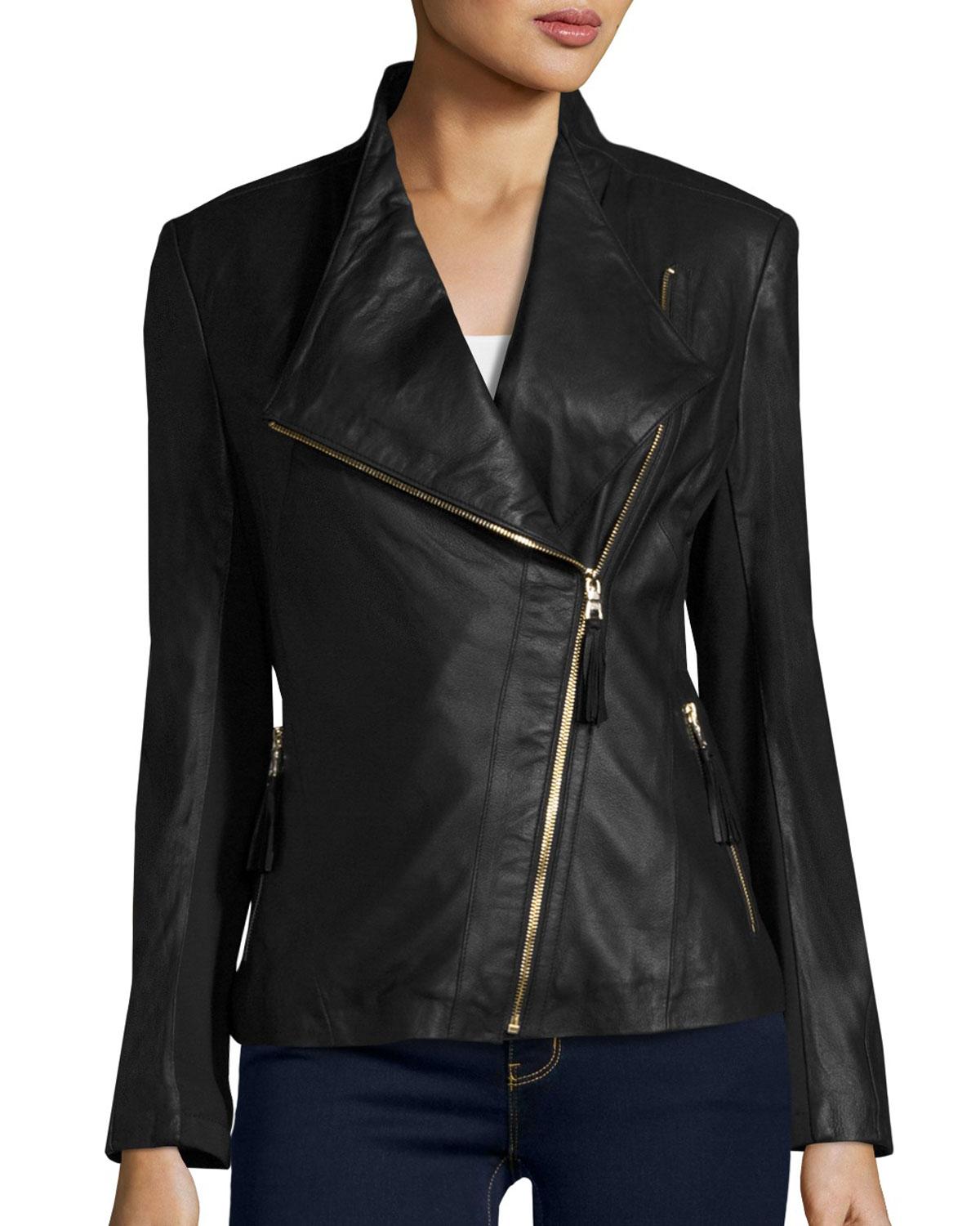 Via Spiga Jacket For via spiga asymmetric zip front leather jacket in black lyst Via Spiga Jacket For via spiga asymmetric zip front leather jacket in black lyst