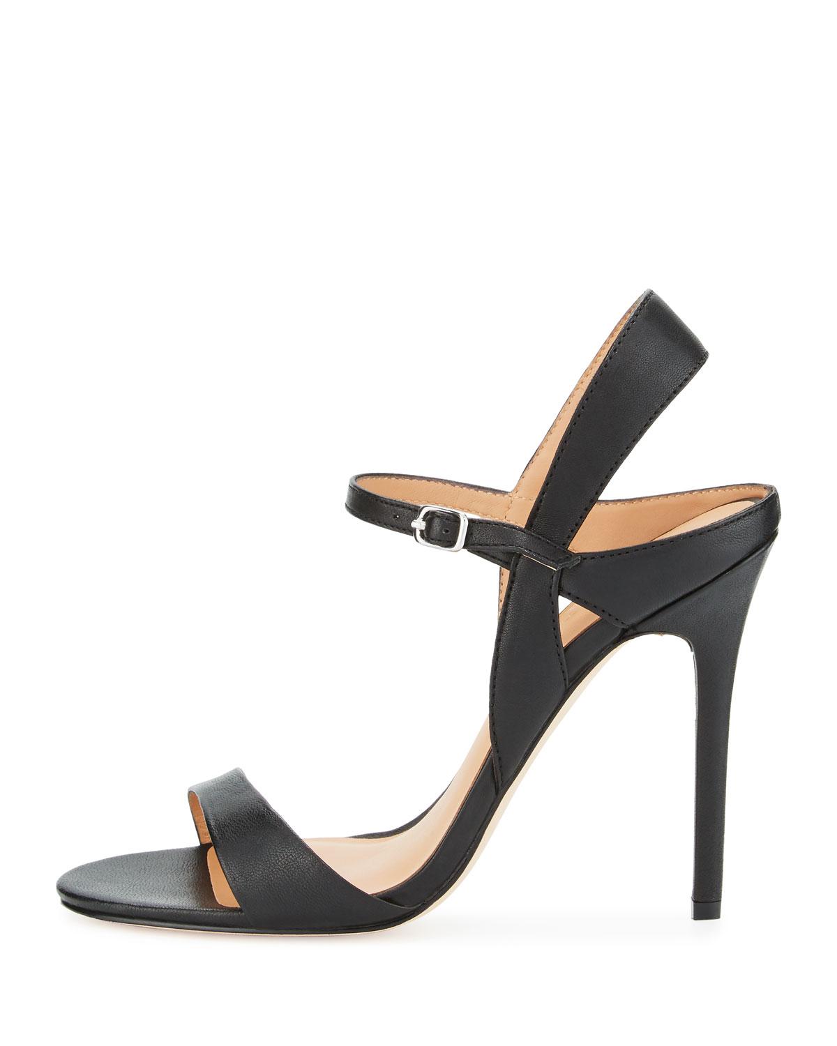 Lyst - Halston Heritage Ainsley Leather 115mm Sandal in Black