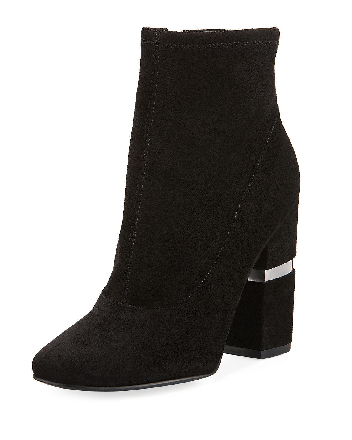 Lyst - Marc Fisher Padda Faux-suede Bootie in Black - Save 10%