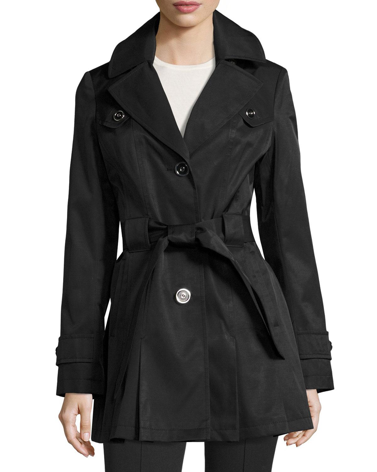 Via Spiga Cotton Water-resistant Belted Trench Coat in Sand (Black) - Lyst