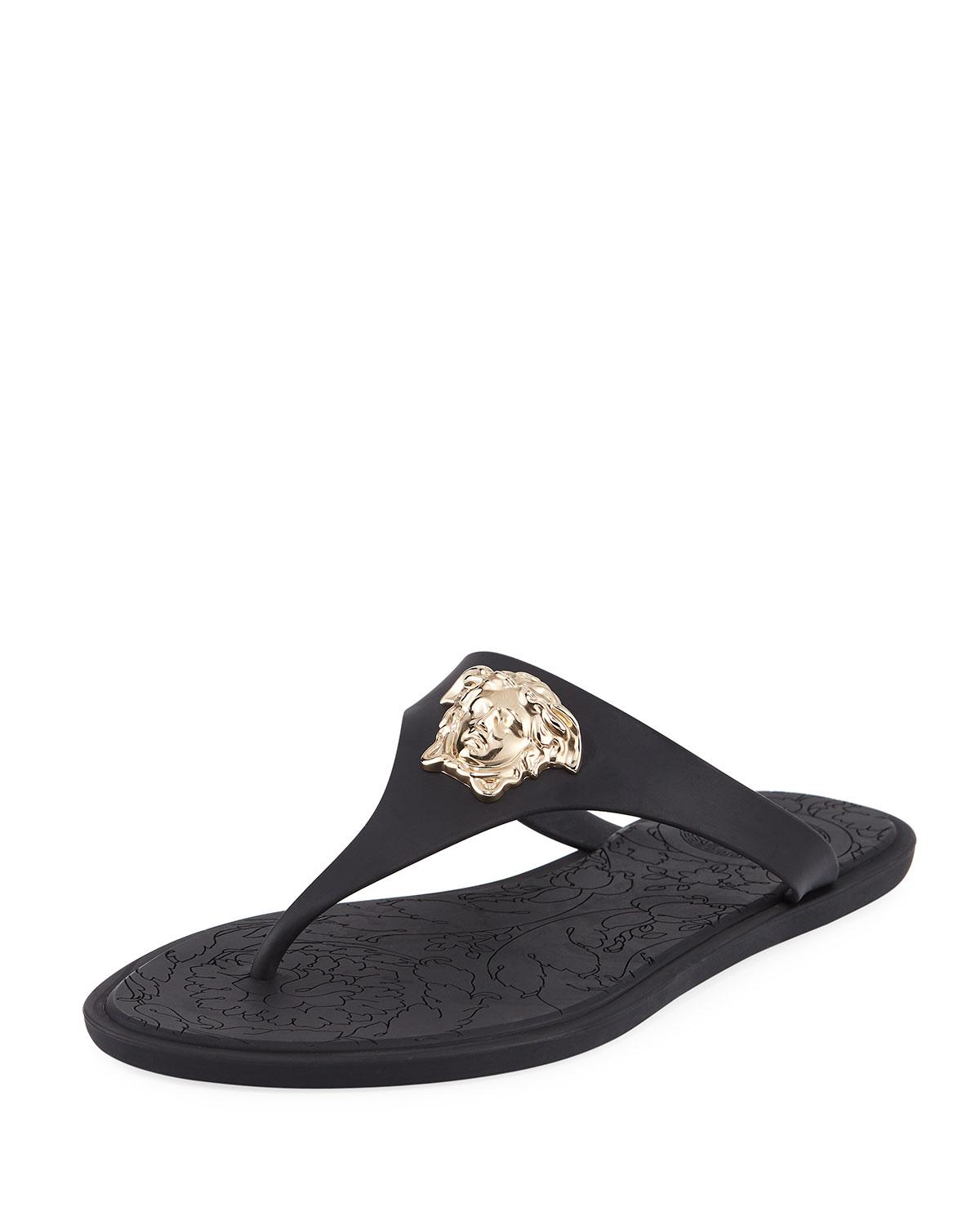 versace medusa thong sandals