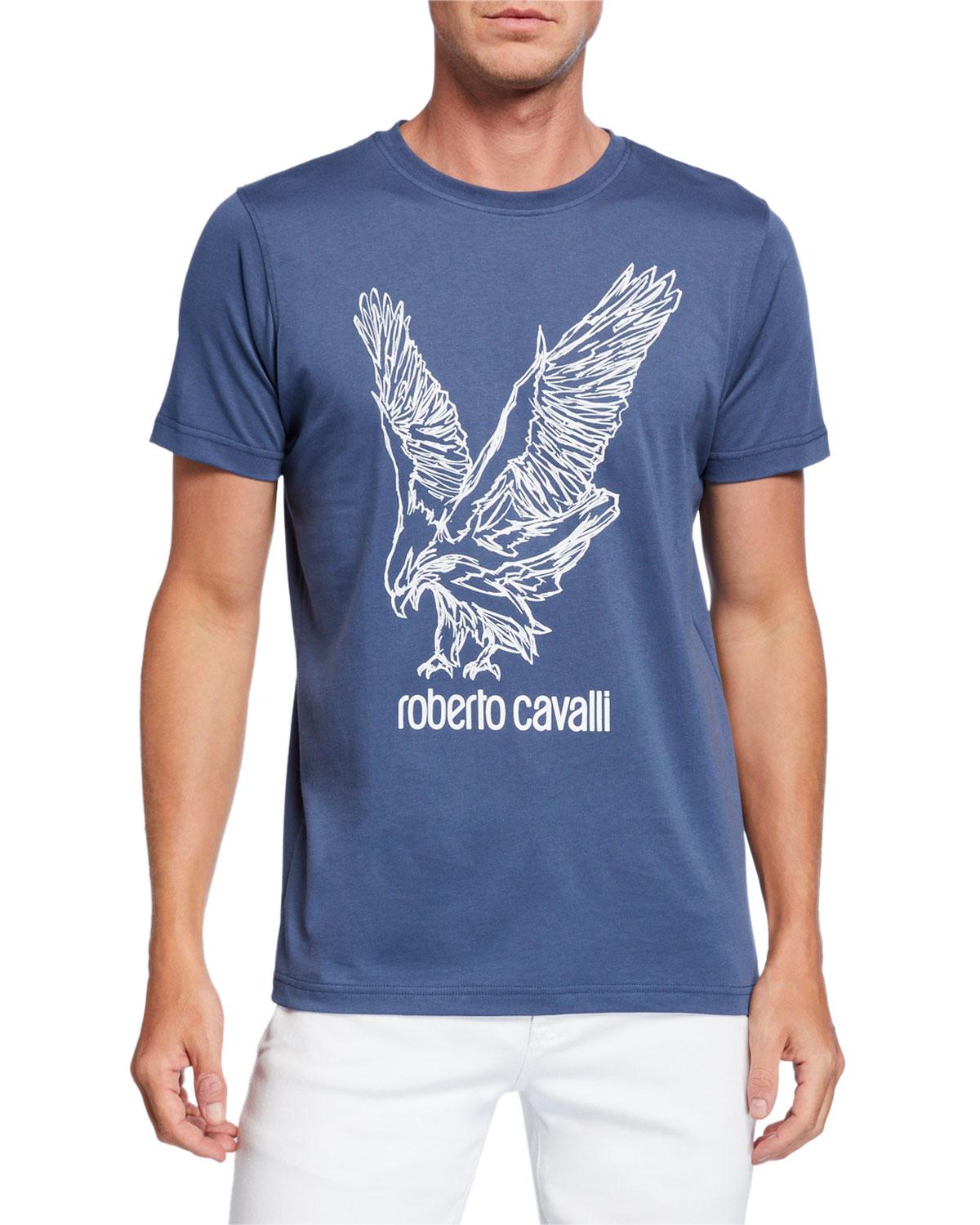 Roberto Cavalli Cotton Men's Eagle Graphic Short-sleeve Logo T-shirt in ...