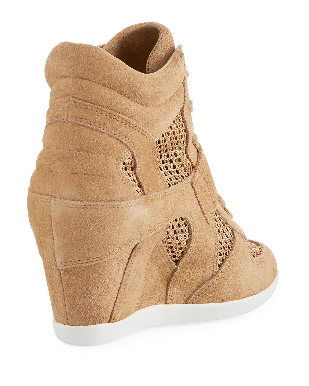 ash bowie mesh wedge sneakers