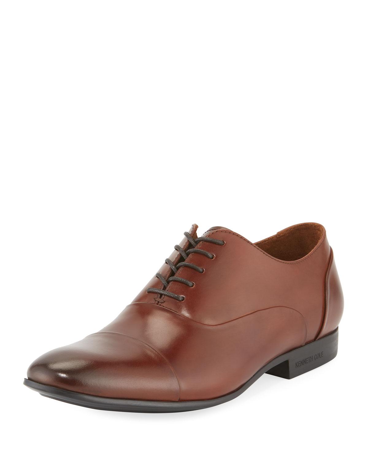 Cole Men's Captoe Leather Oxfords in Brown for Men Lyst