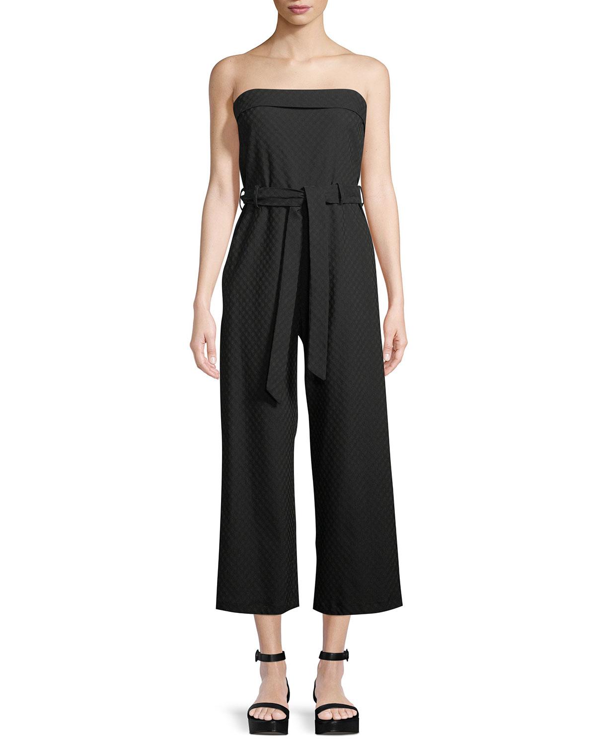 strapless cropped jumpsuit