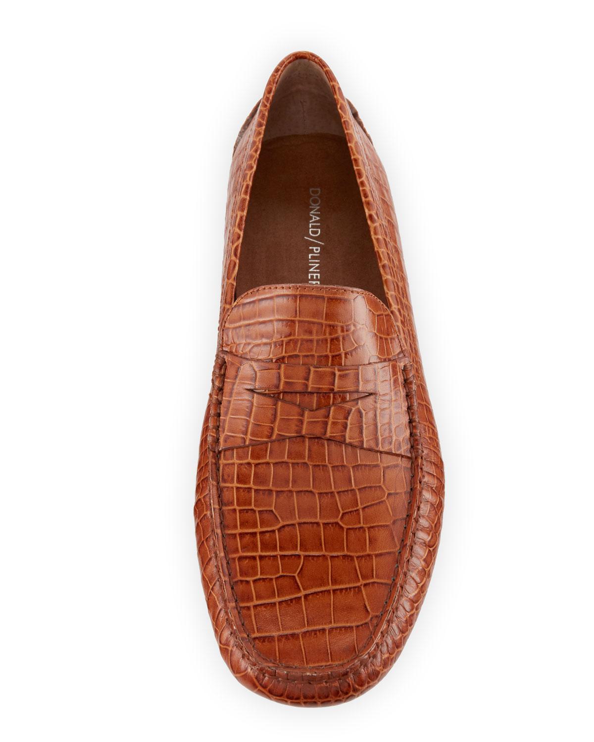 donald j pliner crocodile loafers