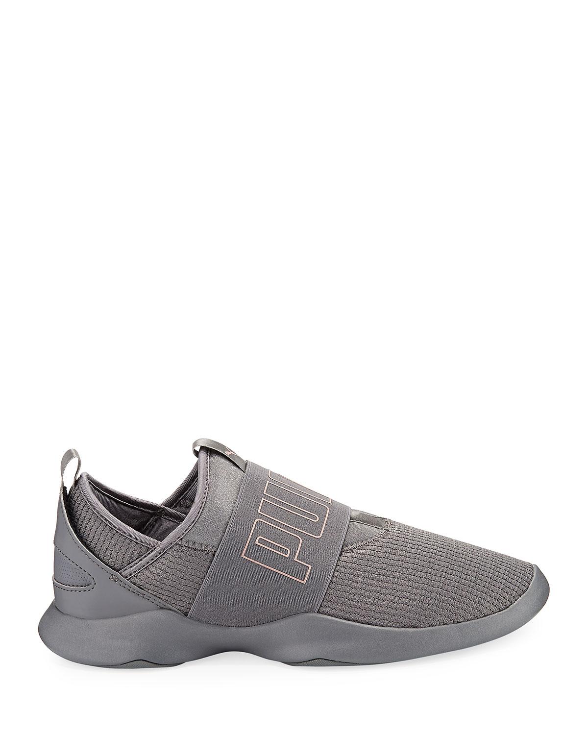 PUMA Rubber Dare Interest Mesh Slip-on Sneakers in Gray - Lyst