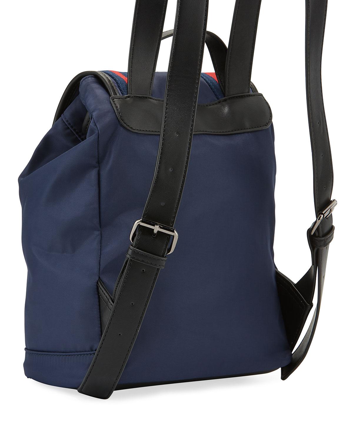 Neiman Marcus Synthetic Chloe Medium Flap-top Nylon Backpack in Blue - Lyst