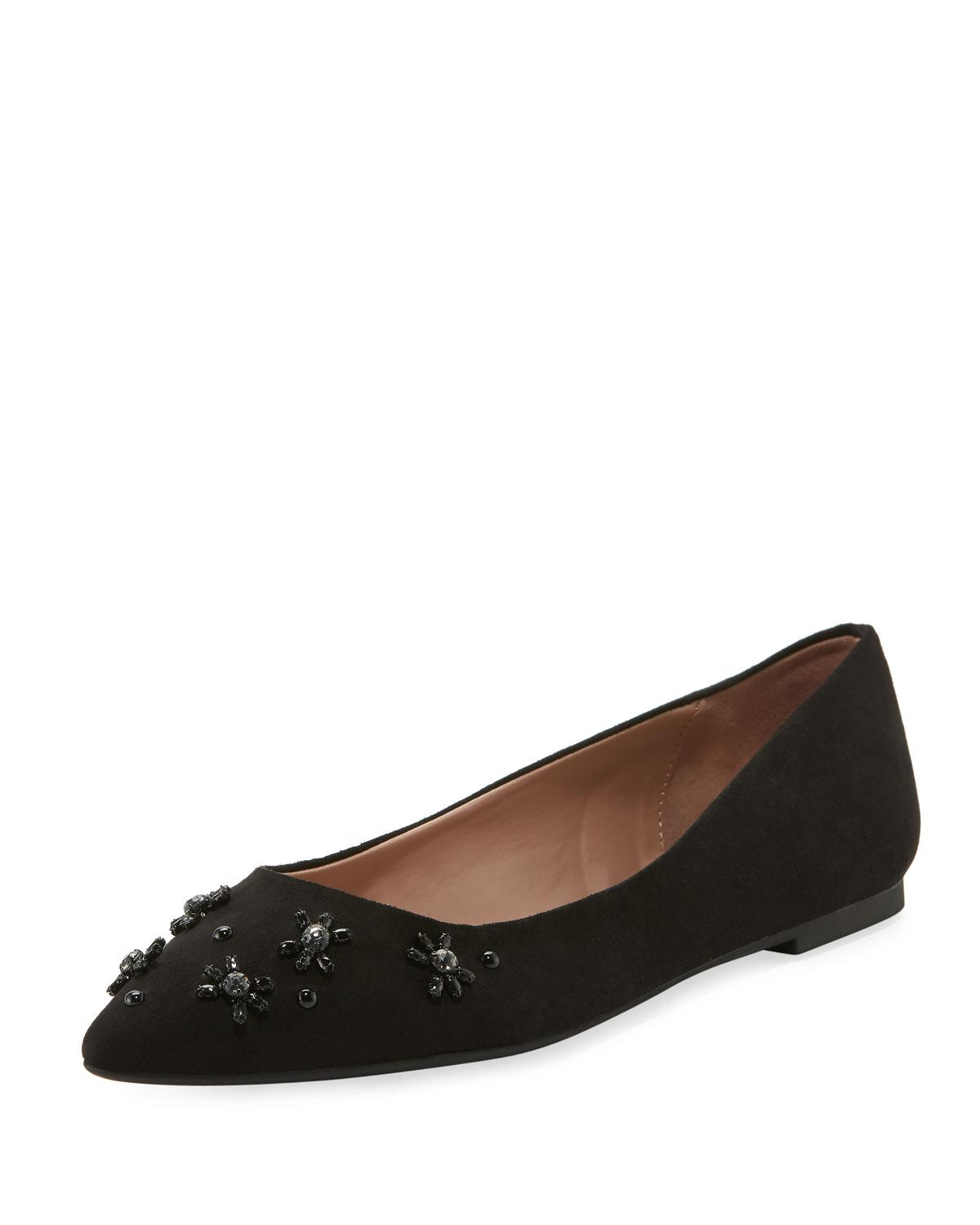 Circus by Sam Edelman Ritchie Embellished Ballet Flats in Black - Lyst