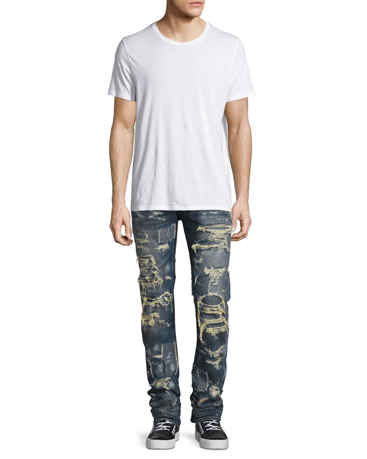 Download PRPS Super-distressed Rip Repair Denim Jeans in Blue for ...