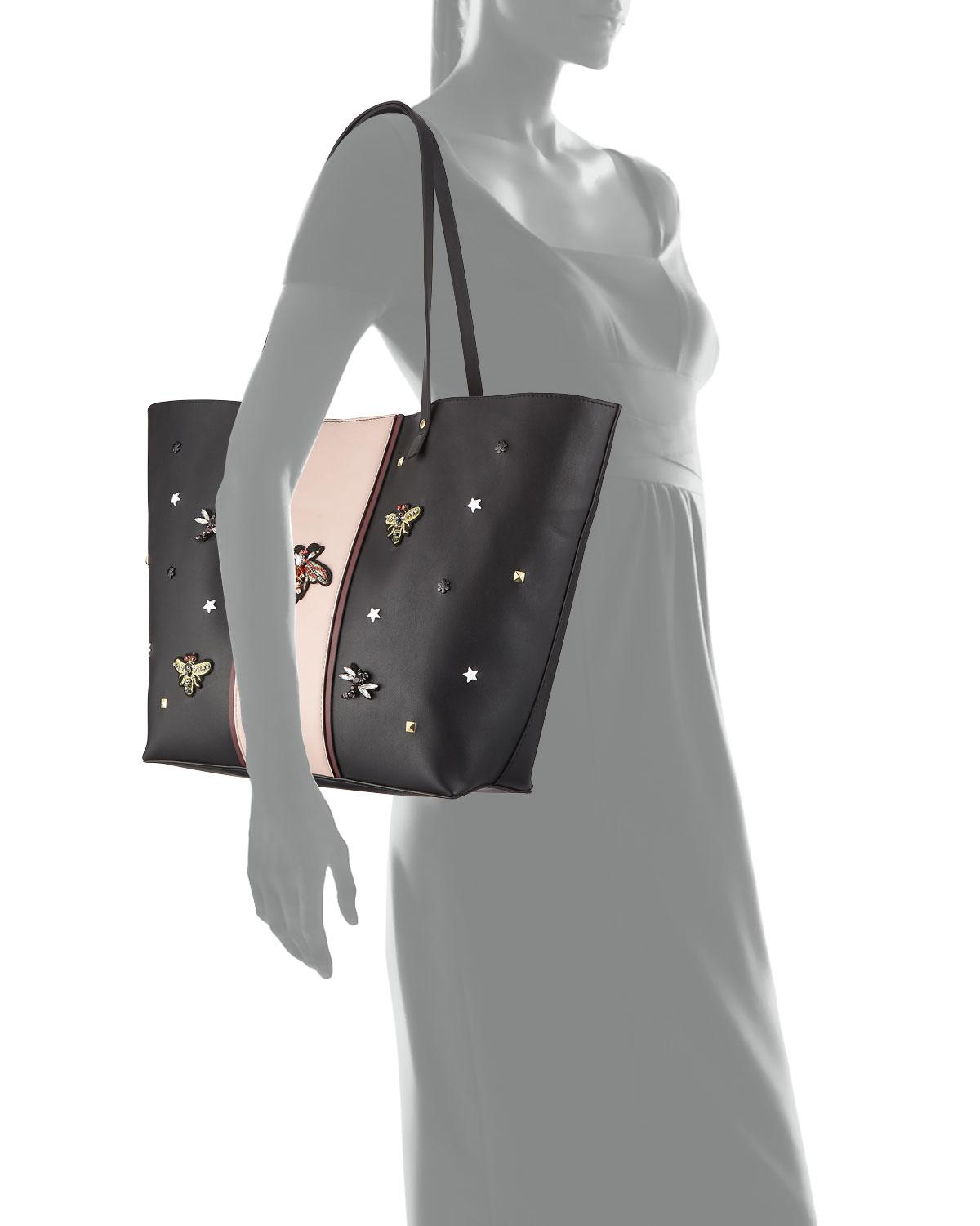 Neiman Marcus Queen Bee Faux Tote Bag in Black - Lyst