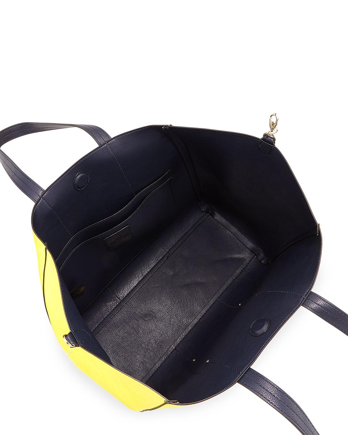 Neiman Marcus Reversible Colorblock Tote Bag in Black - Lyst