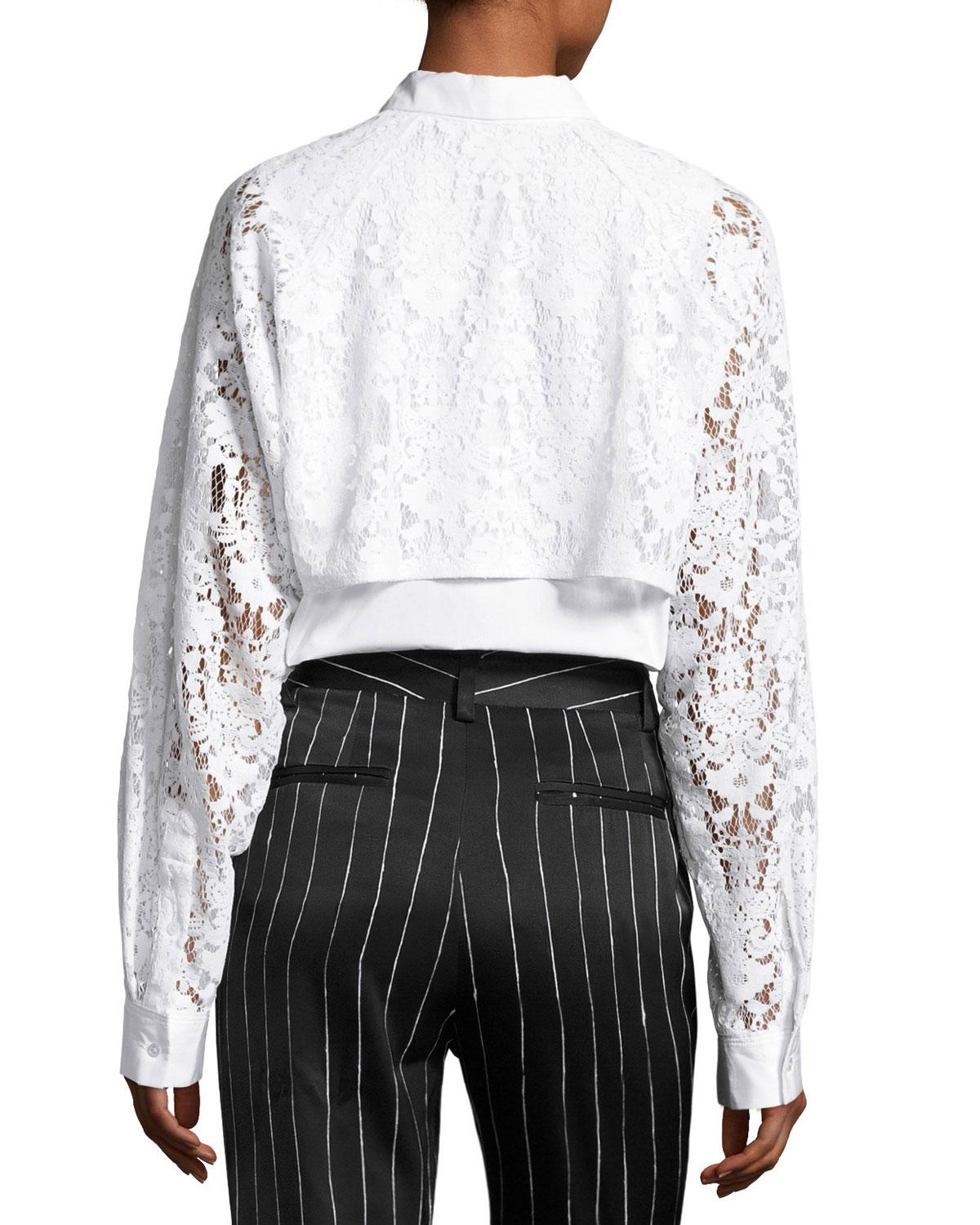 lace trim shirt