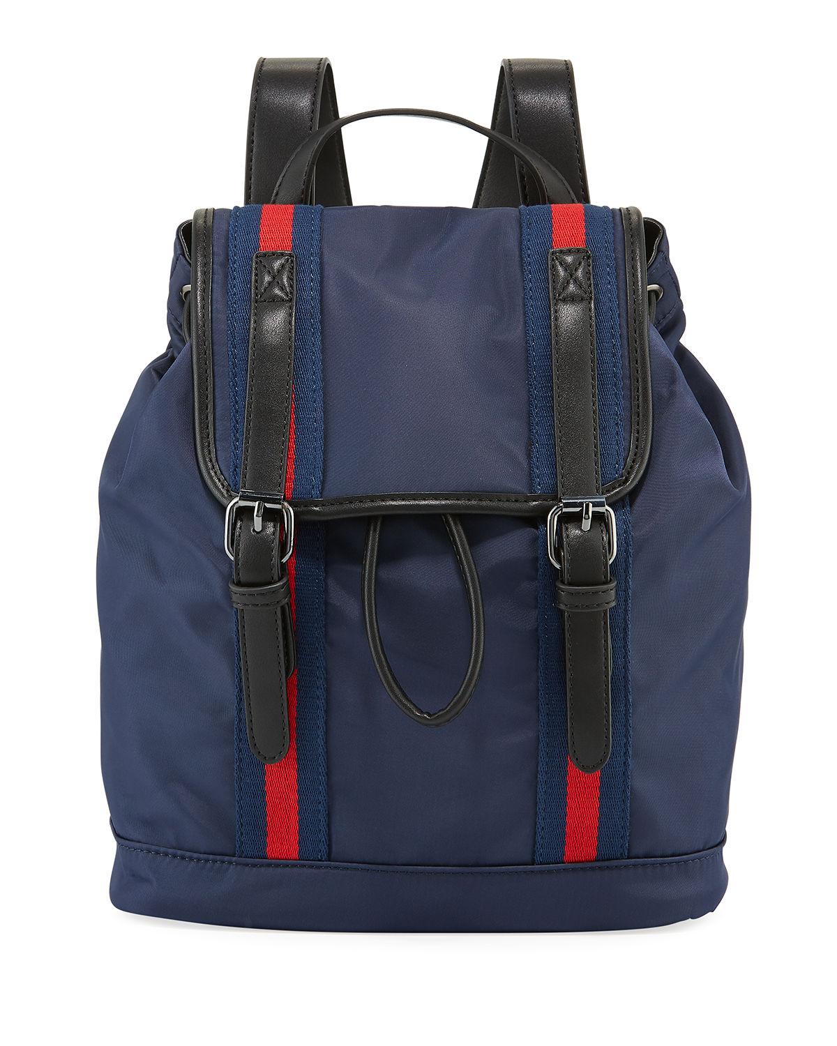 Neiman Marcus Synthetic Chloe Medium Flap-top Nylon Backpack in Blue - Lyst