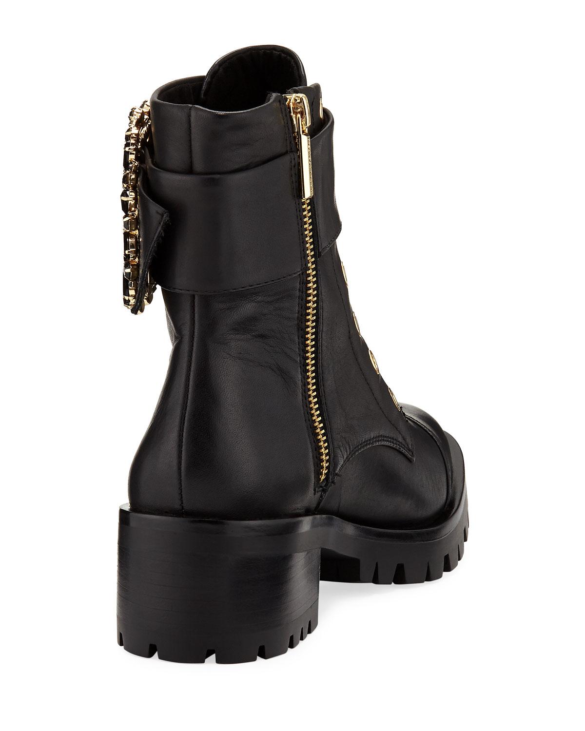 karl lagerfeld piper combat boot