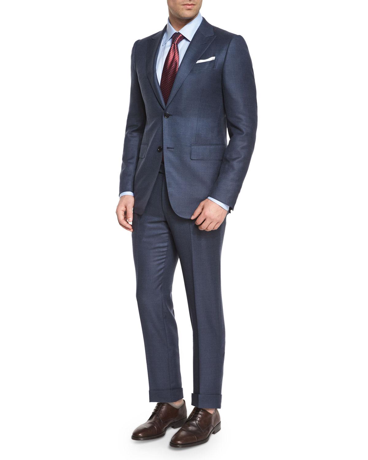 Ermenegildo Zegna Wool Trofeo Birdseye Two-piece Suit in Blue for Men ...