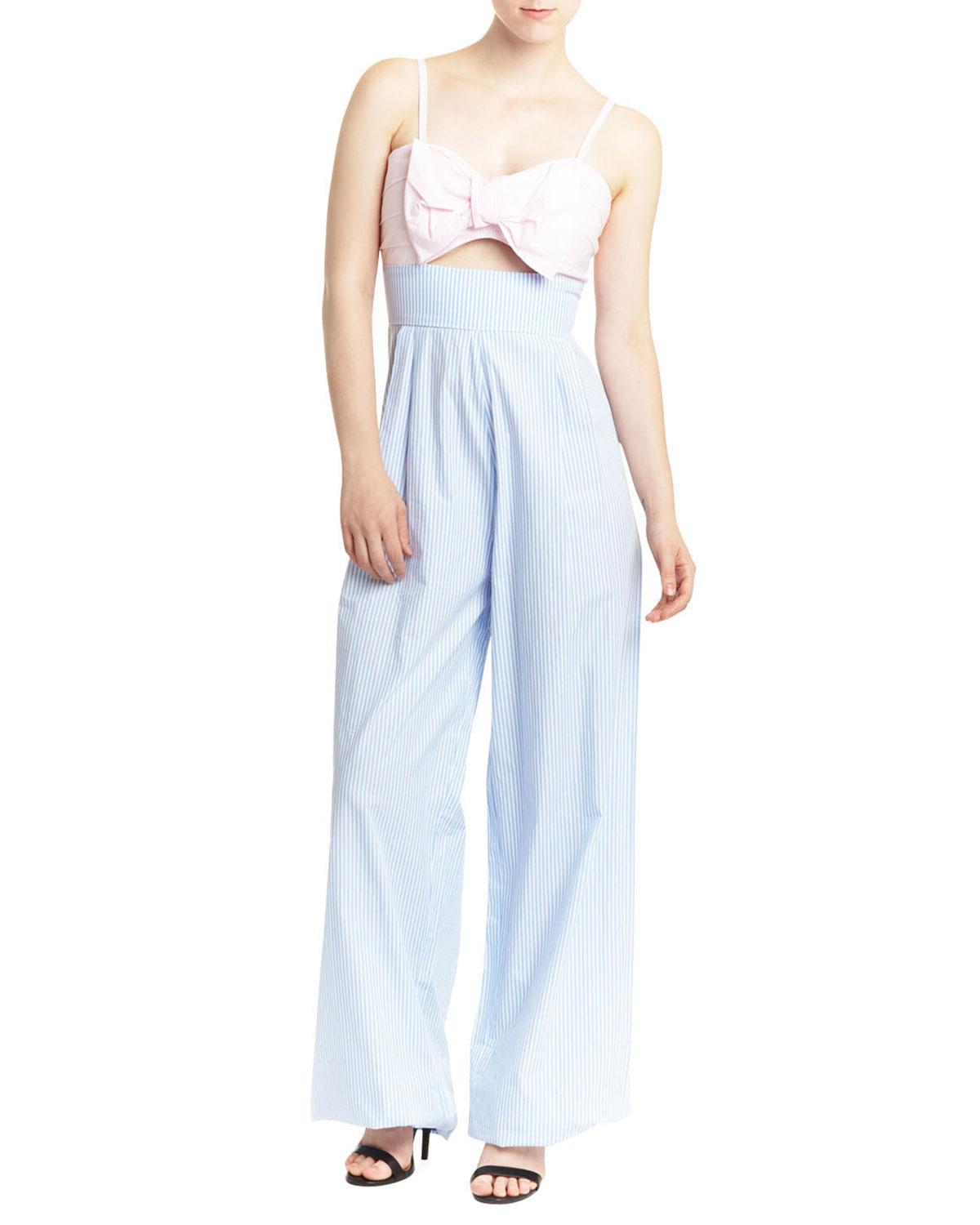 romeo and juliet couture striped jumpsuit