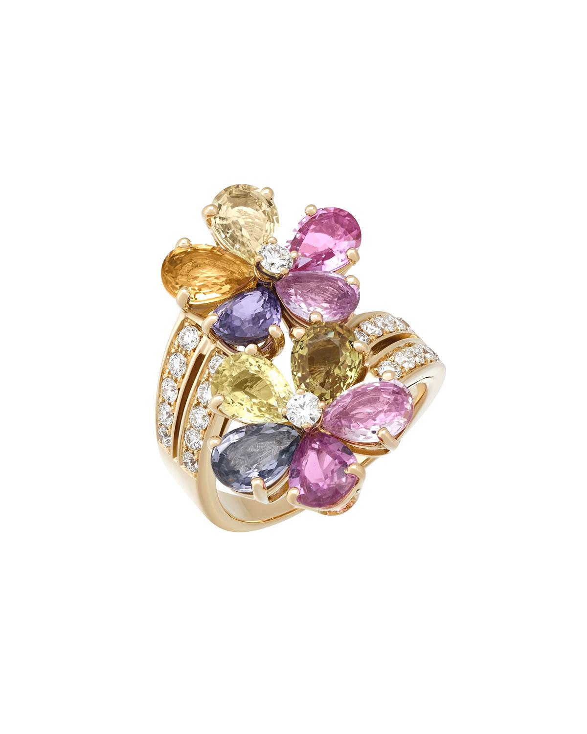bulgari sapphire flower ring