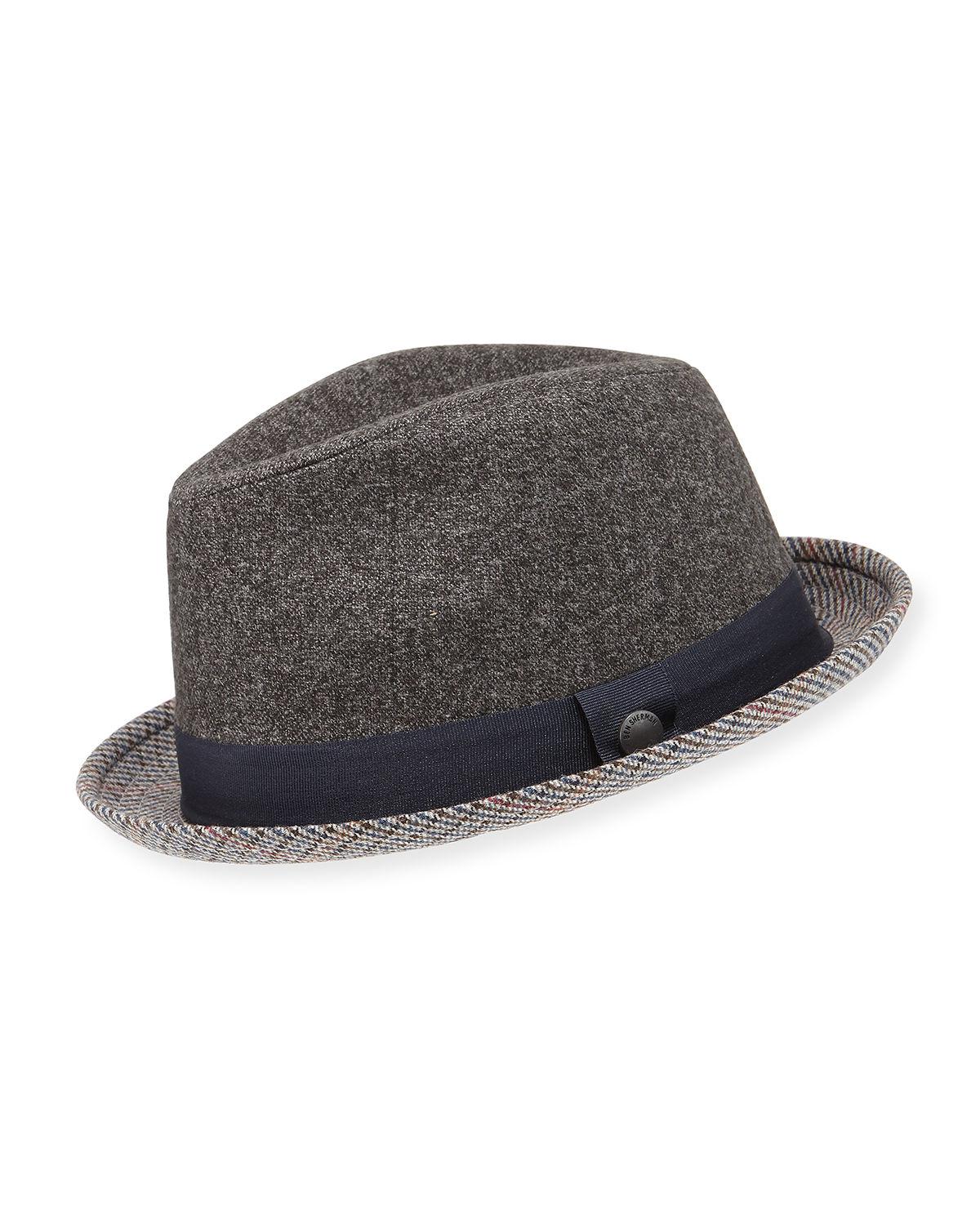 Ben Sherman Wool-blend Trilby Hat in Black for Men - Lyst