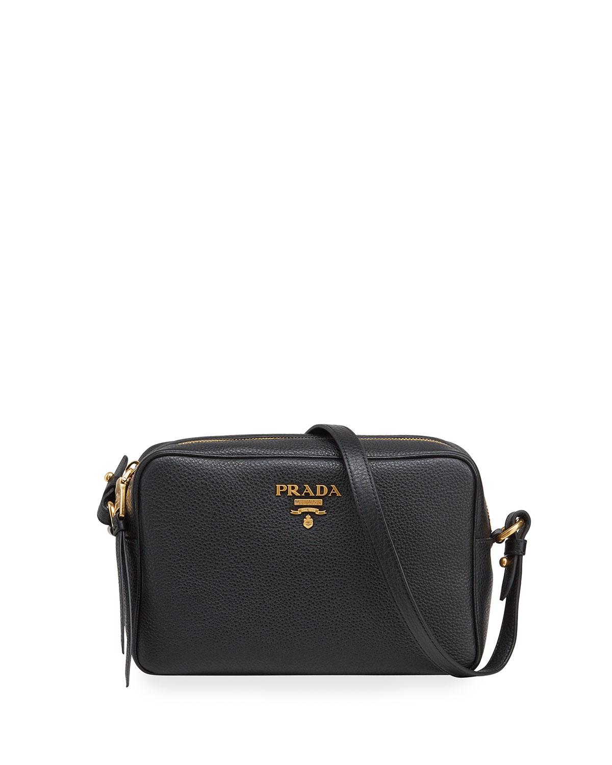 prada pebbled leather crossbody bag