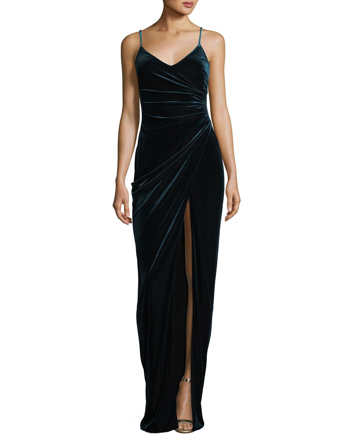 black halo evening gowns