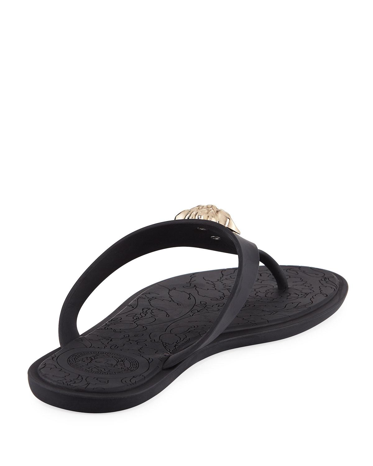 versace medusa thong sandals