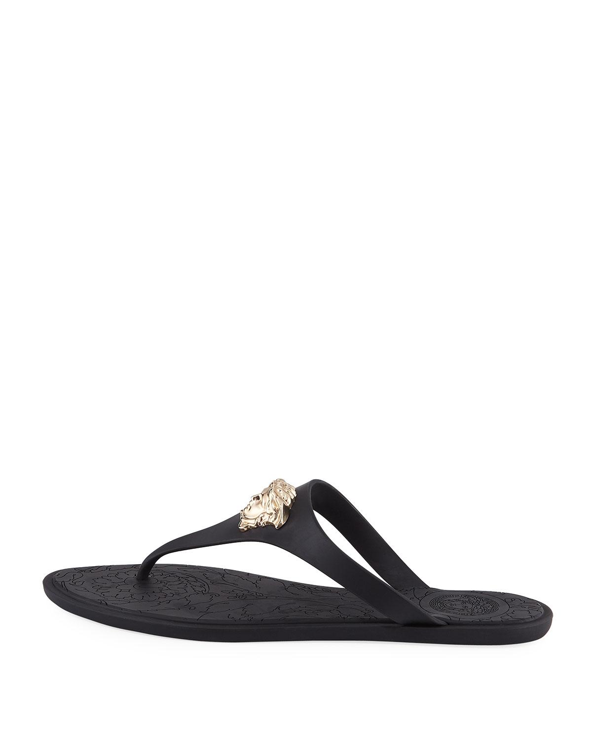 versace medusa thong sandals