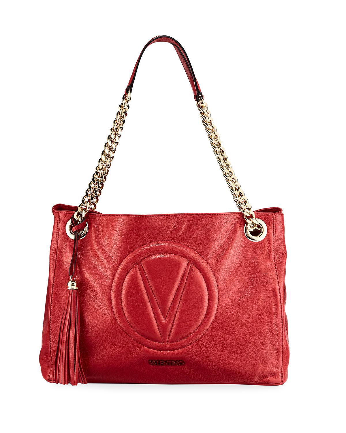 valentino verra leather tote