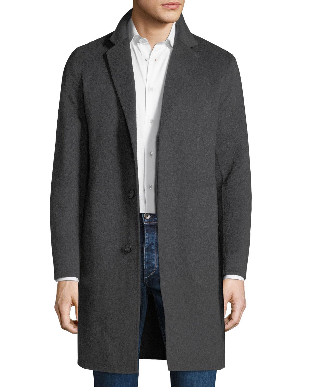 Theory Men's Tokyo Cashmere Double Suffolk Coat in Gray for Men Lyst