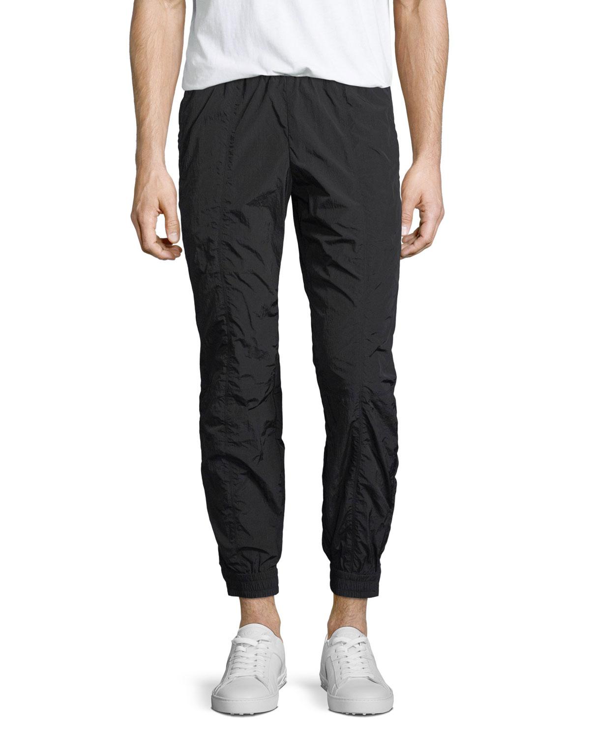mens nylon track pants