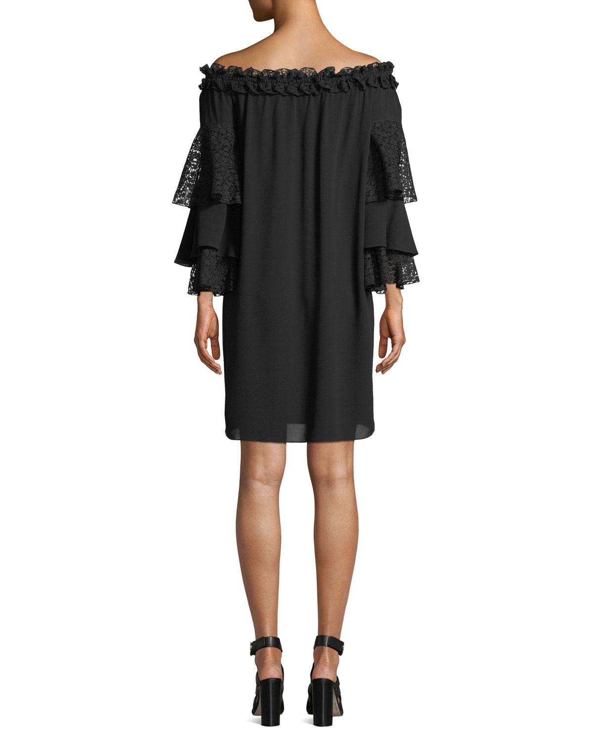 michael kors ruffle sleeve dress