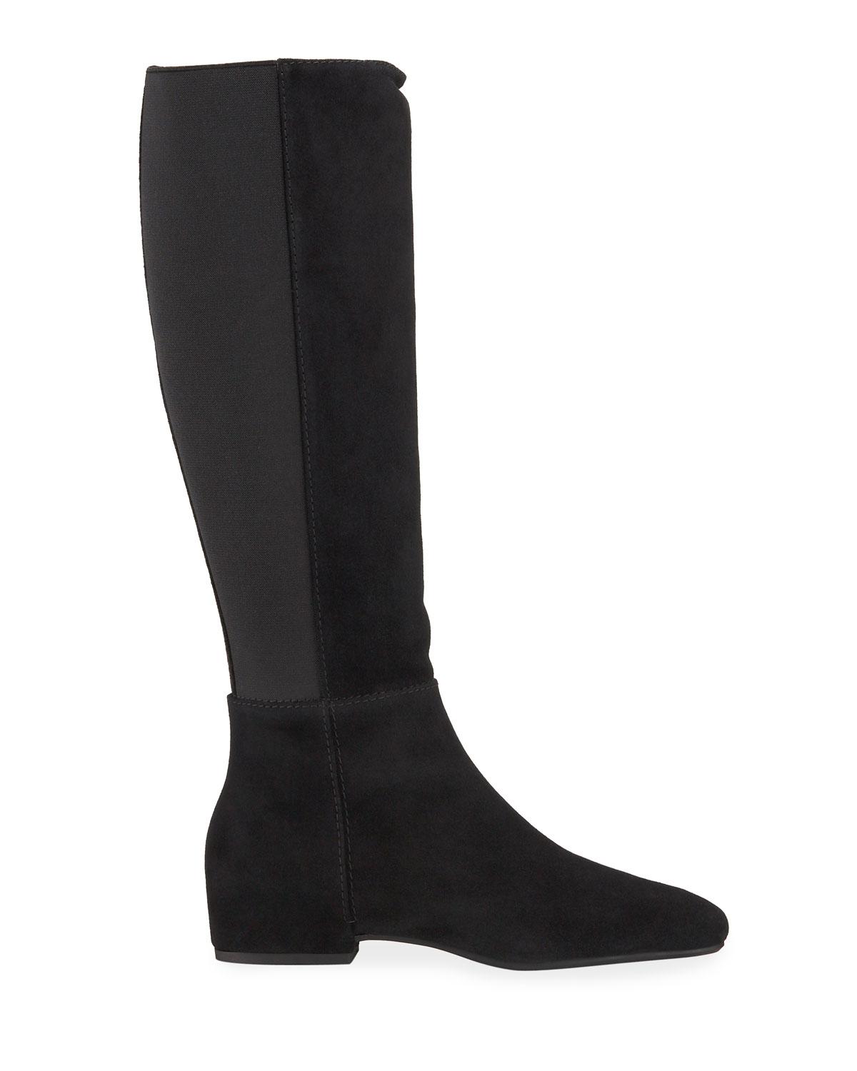 Aquatalia Uva Weatherproof Suede Gored Tall Boots in Black Lyst