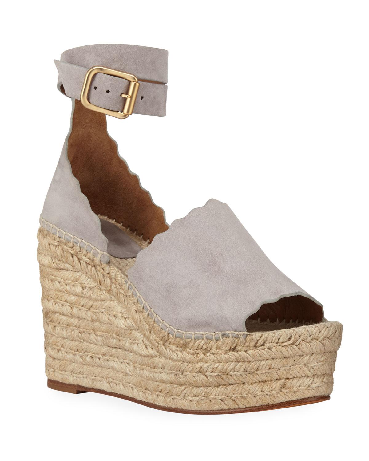 grey suede sandals