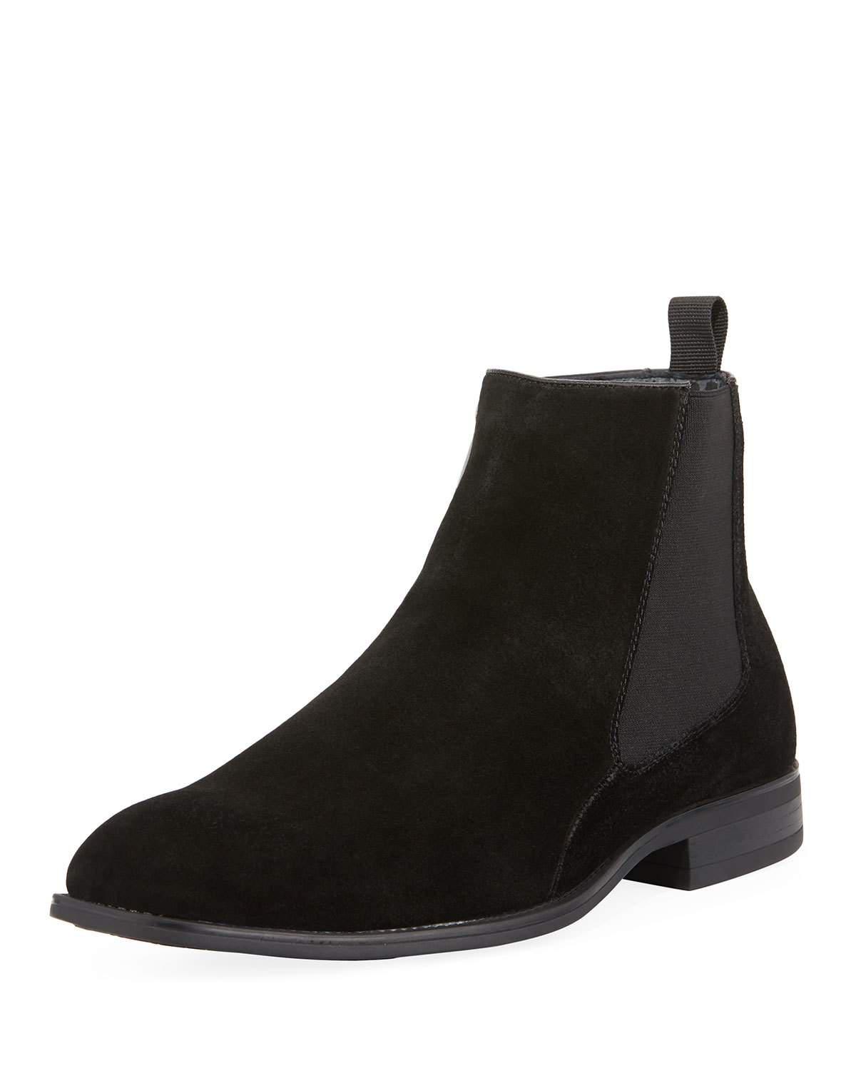 Karl Lagerfeld Men's Suede Chelsea Ankle Boots in Black for Men - Lyst