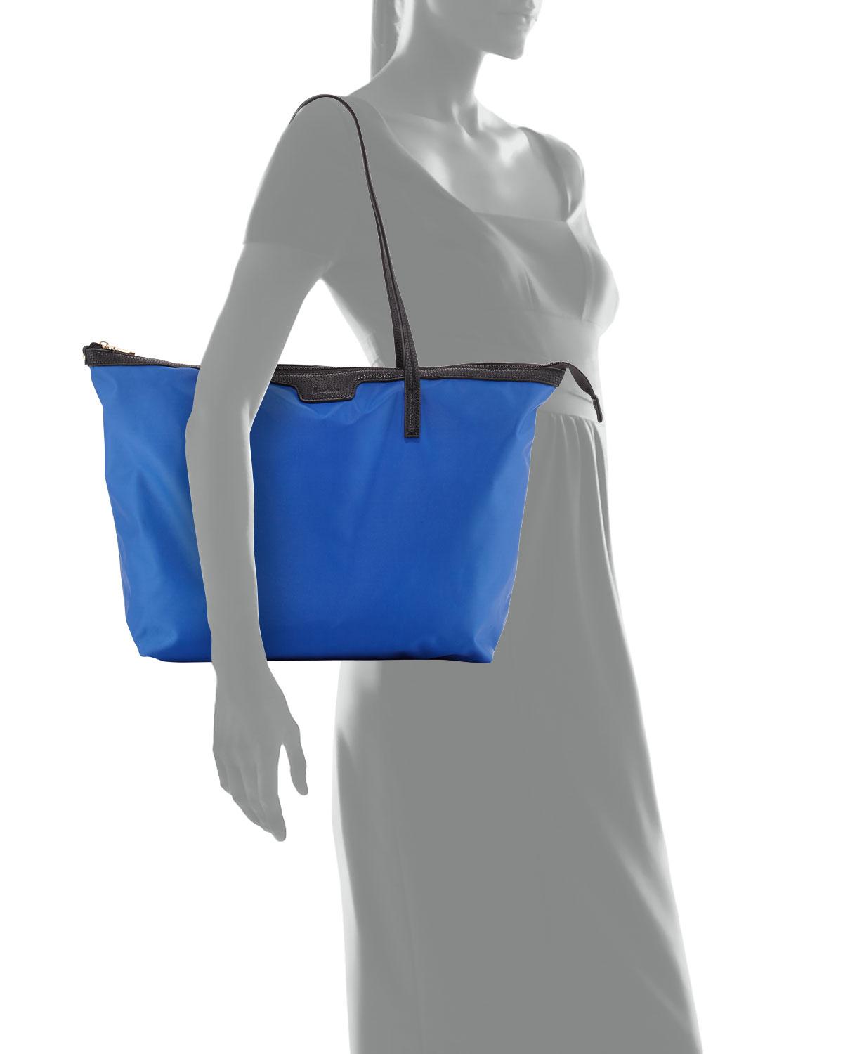 Neiman Marcus Synthetic Miley Nylon Zip-top Tote Bag in Cobalt (Blue) - Lyst