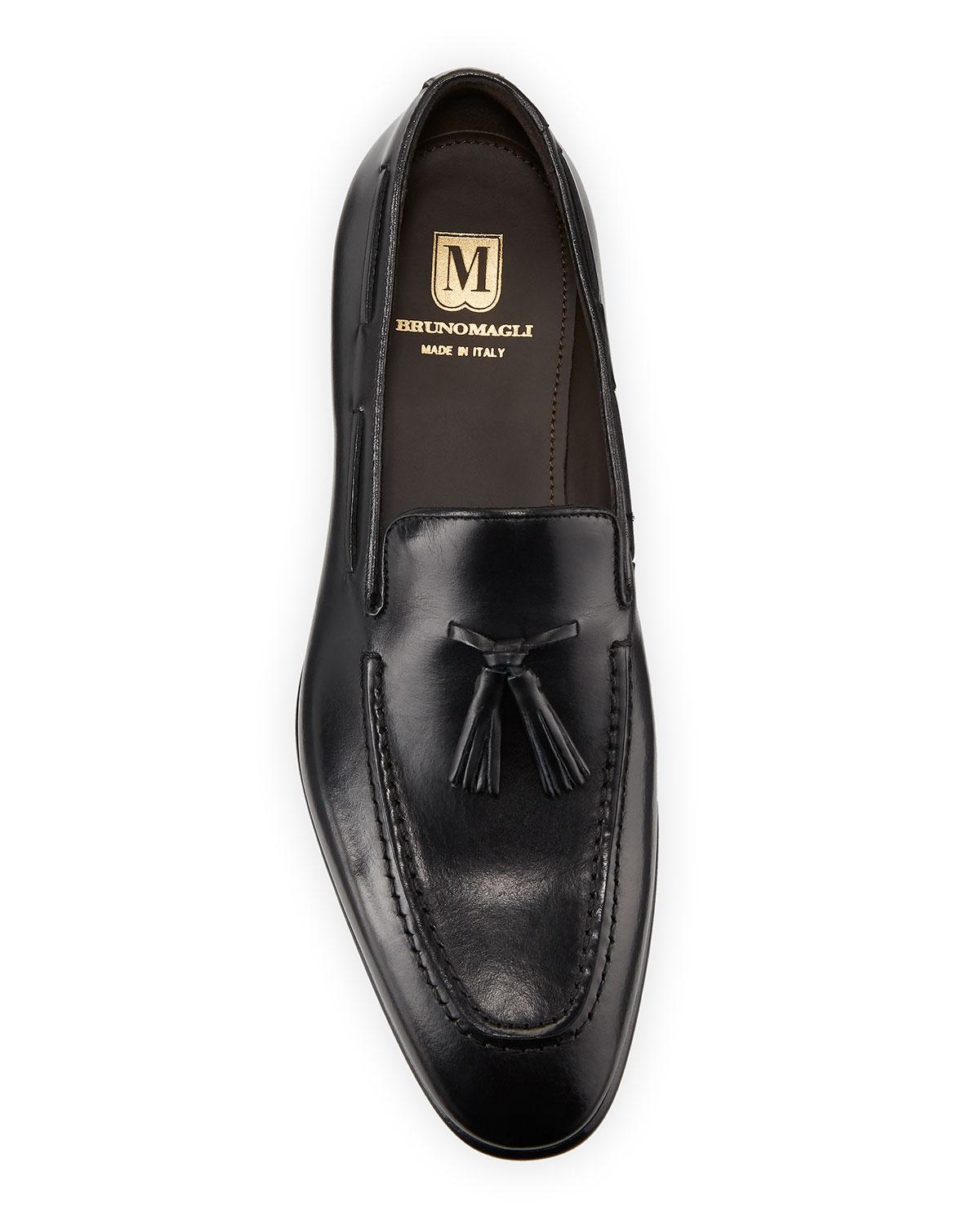 Bruno Magli Men's Doc Leather Tassel Loafers in Black for Men Lyst
