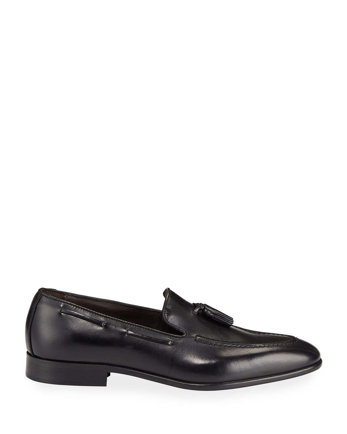 Bruno Magli Men's Doc Leather Tassel Loafers in Black for Men - Lyst