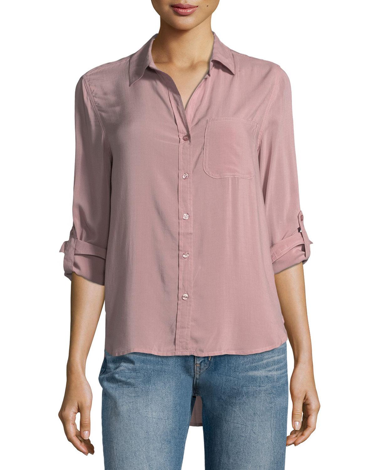 Lyst - Velvet heart Elisa Button-up Blouse in Pink