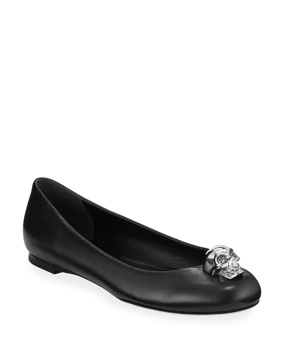 alexander mcqueen flats with skull