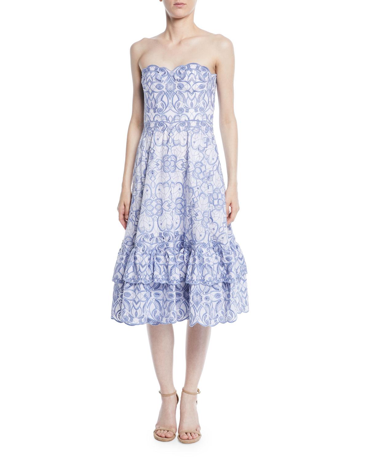 jonathan simkhai strapless bustier midi dress