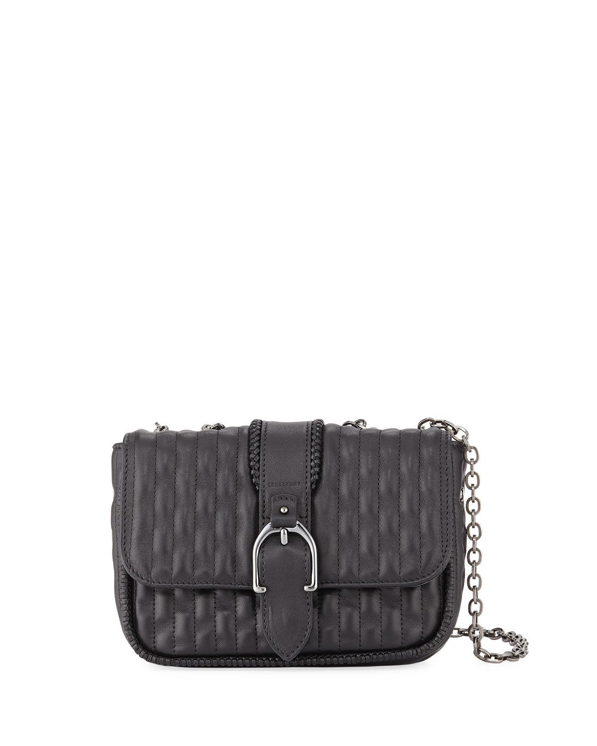 Longchamp Amazone Mini Quilted Leather Crossbody Bag in Black - Lyst