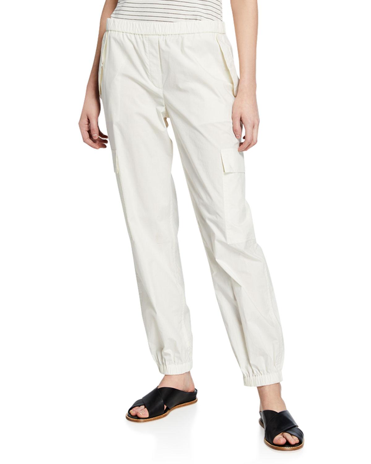 Theory Travel Cotton Cargo Pants in White - Lyst