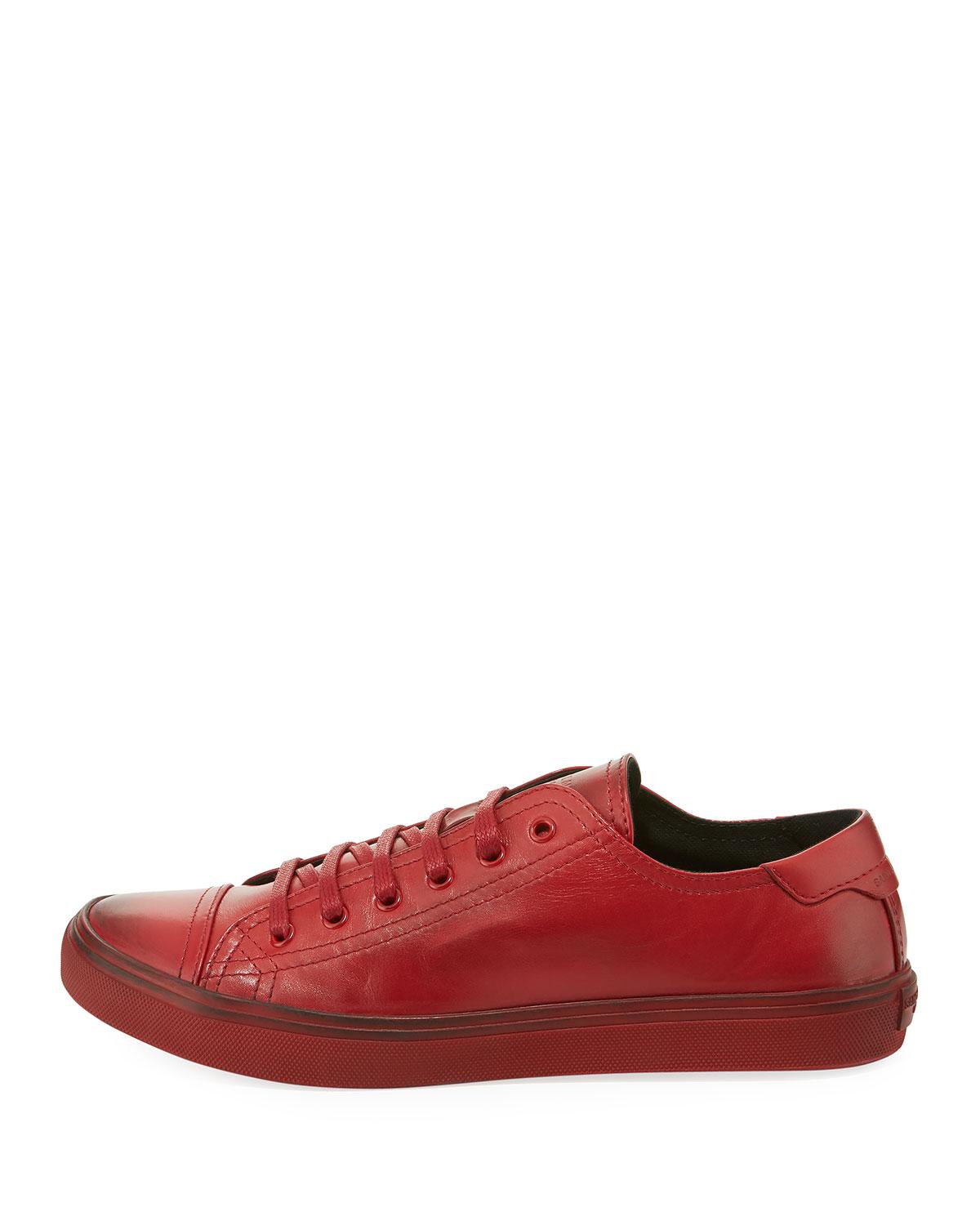 black and red saint laurent sneakers