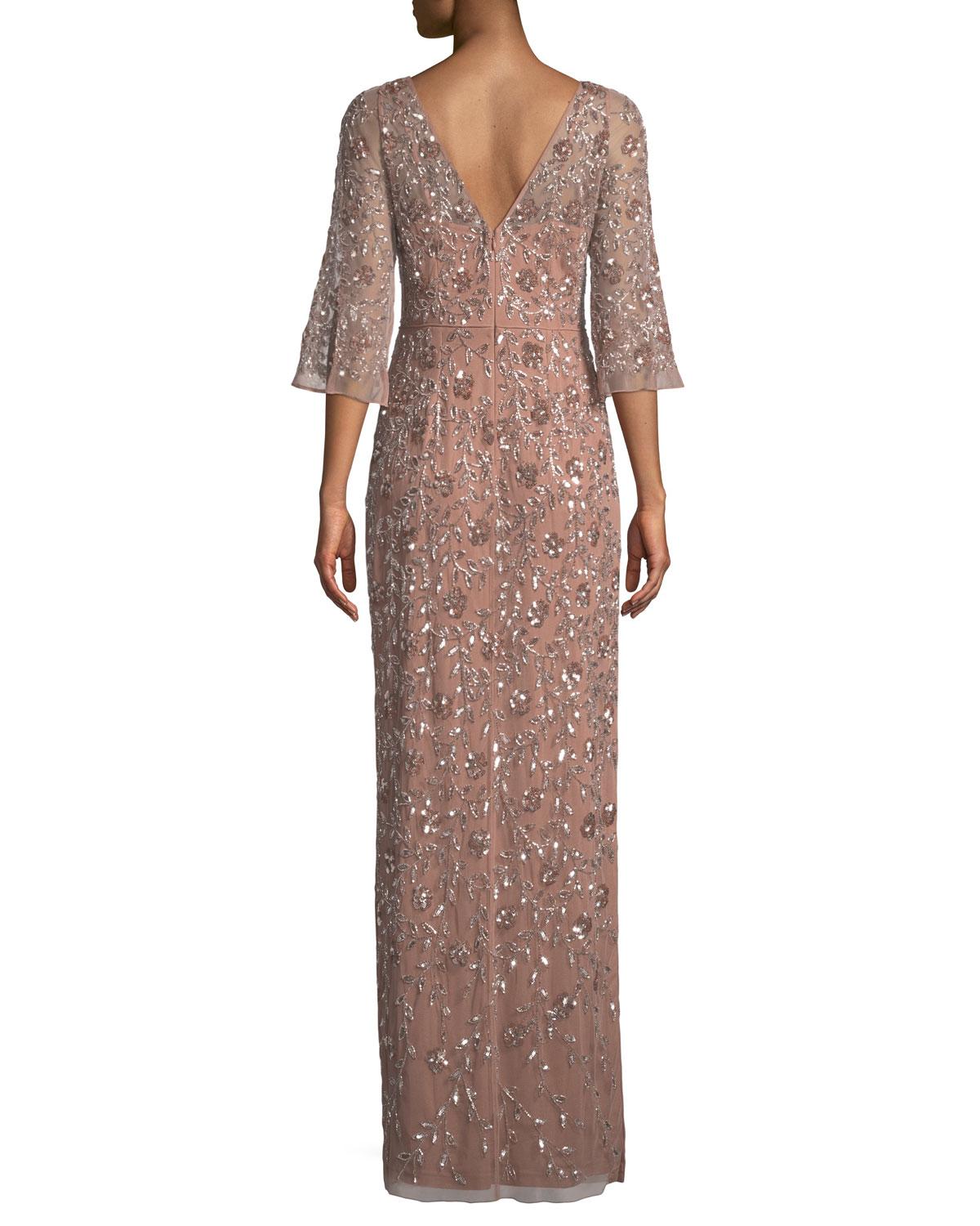 aidan mattox column gown