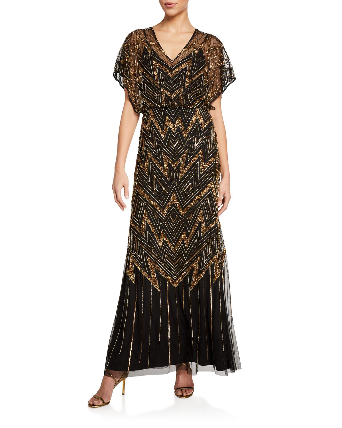aidan mattox blouson gown