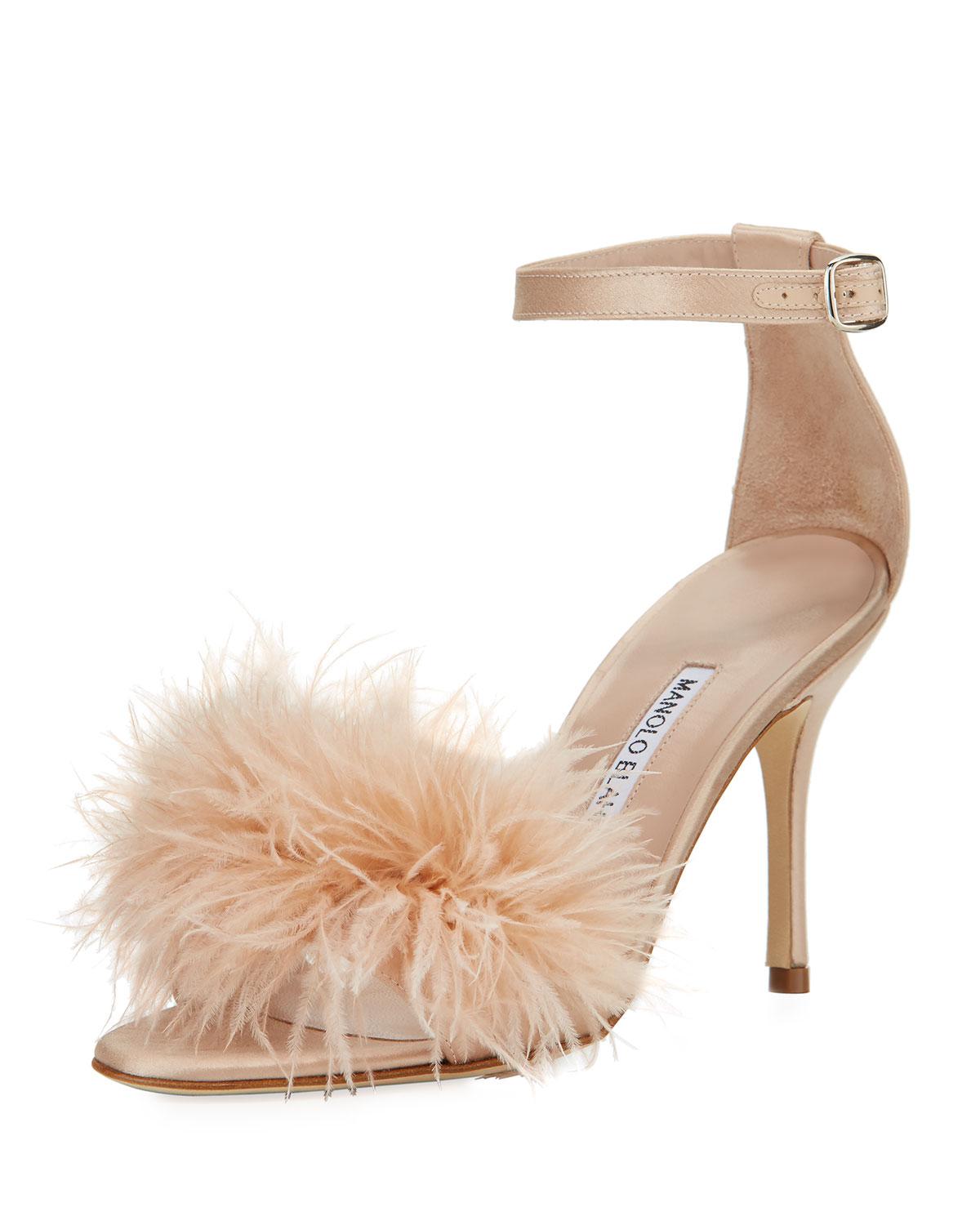 manolo blahnik feather heels
