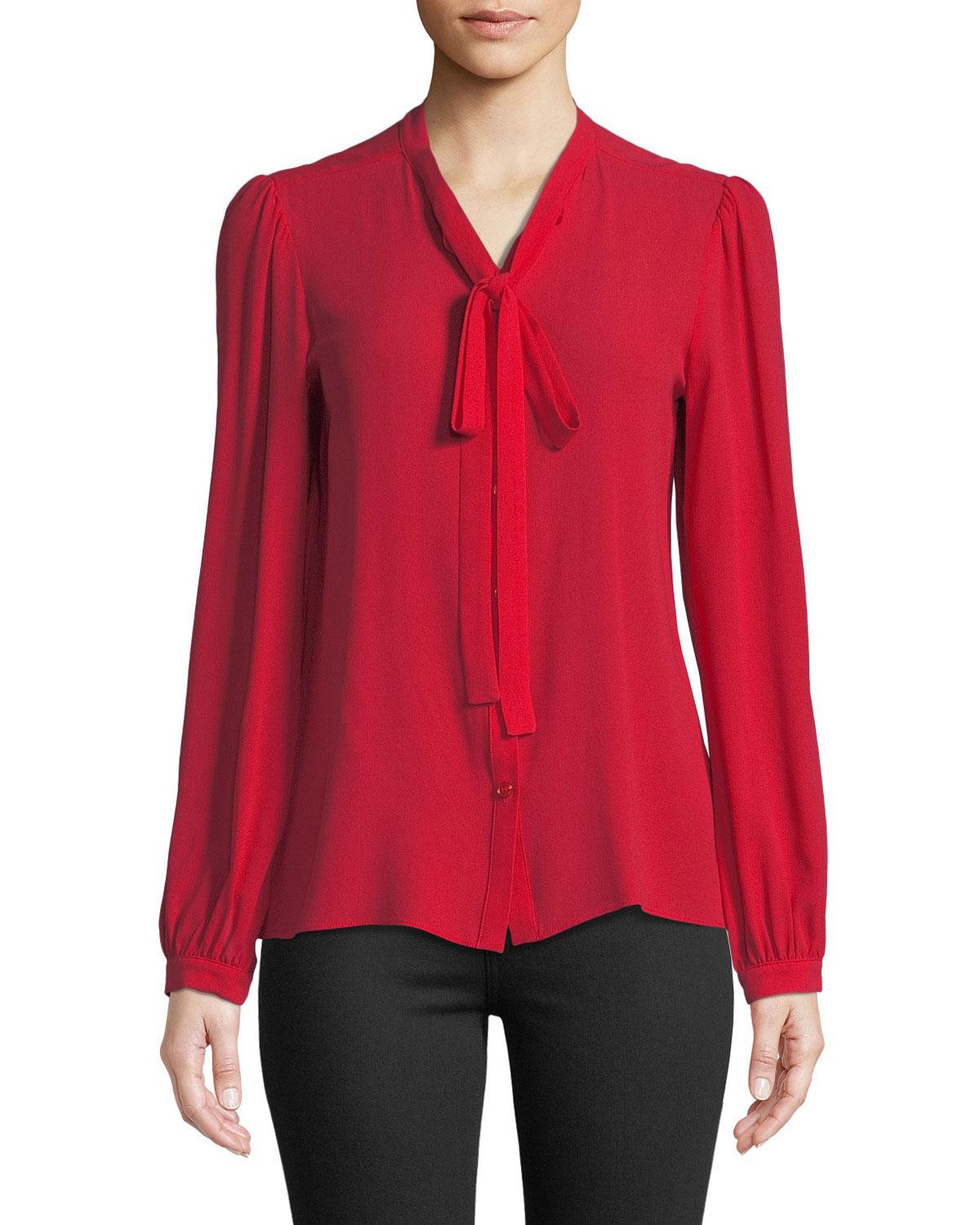 michael kors red blouse
