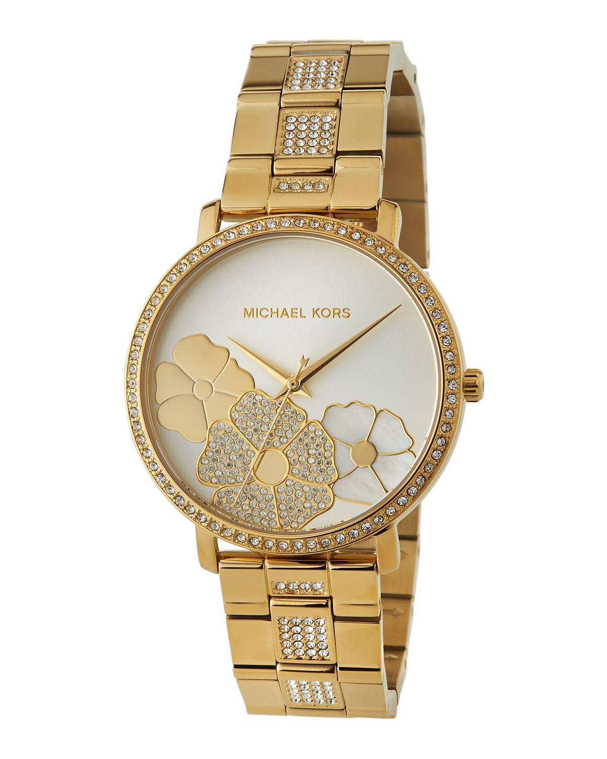 michael kors watch flower