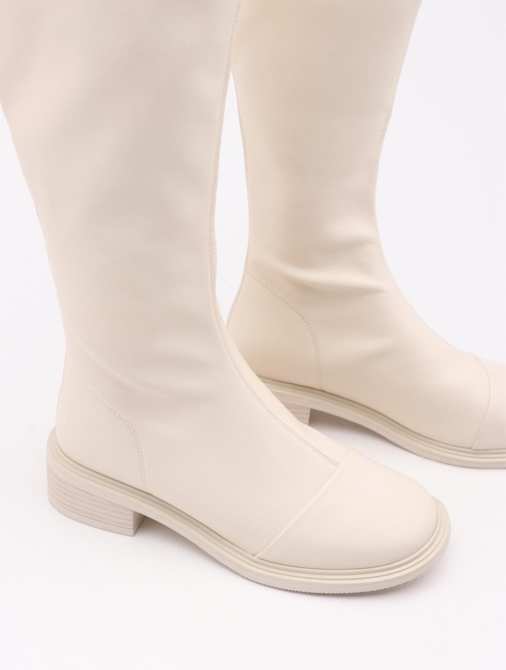 Lattelier Classic Knee-high Boots in White | Lyst