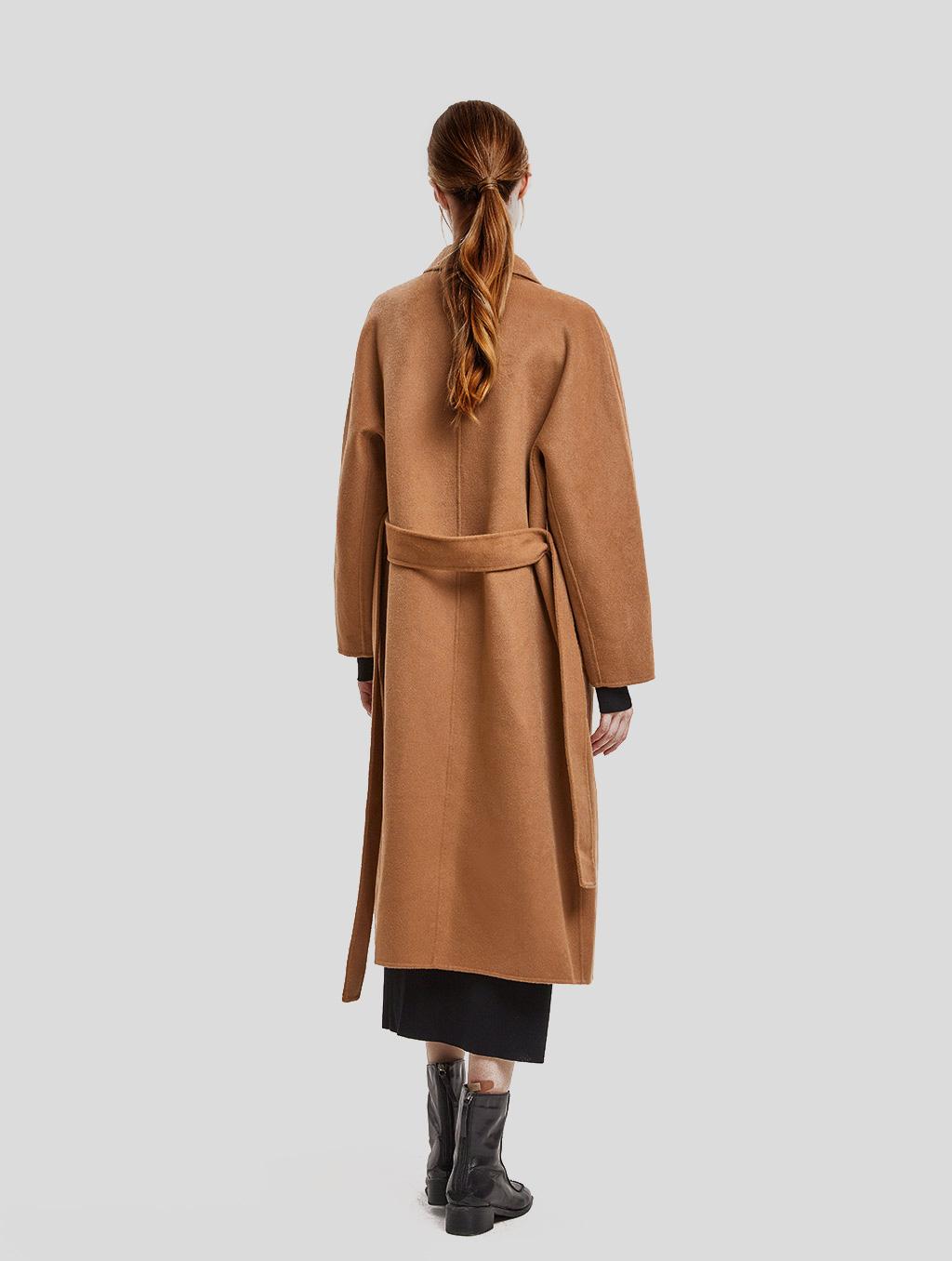 peach wool coat